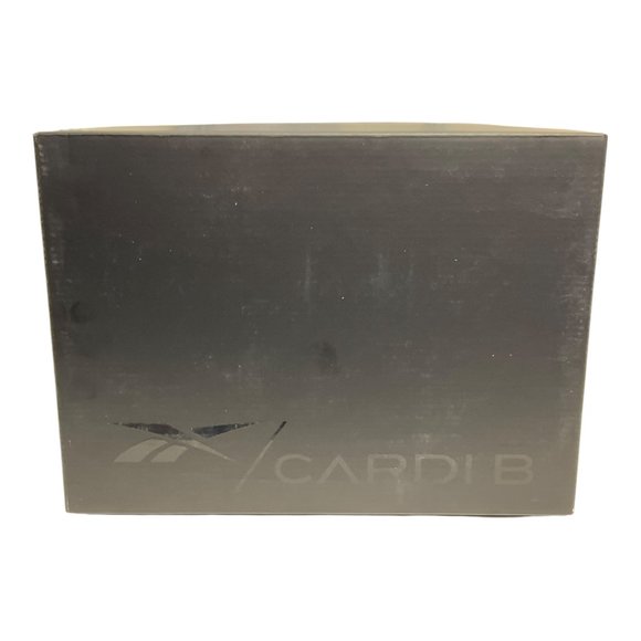 REEBOX Women's Cardi B Classic Leather Black Orange Red Sneaker Shoe Size 7 NEW - Picture 6 of 6